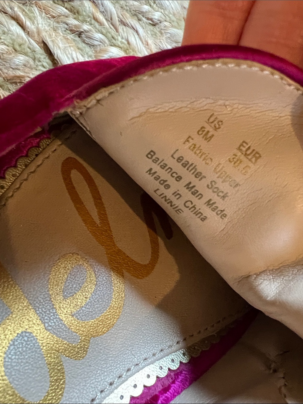Sam Edelman Fuchsia Velvet Backless Mules with Gold Bit - Picture 4 of 4